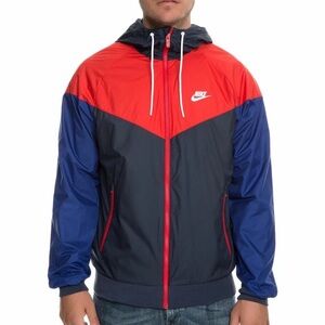 Nike Windrunner Jacket Mens Large Windbreaker Nylon Red Blue Navy Rare